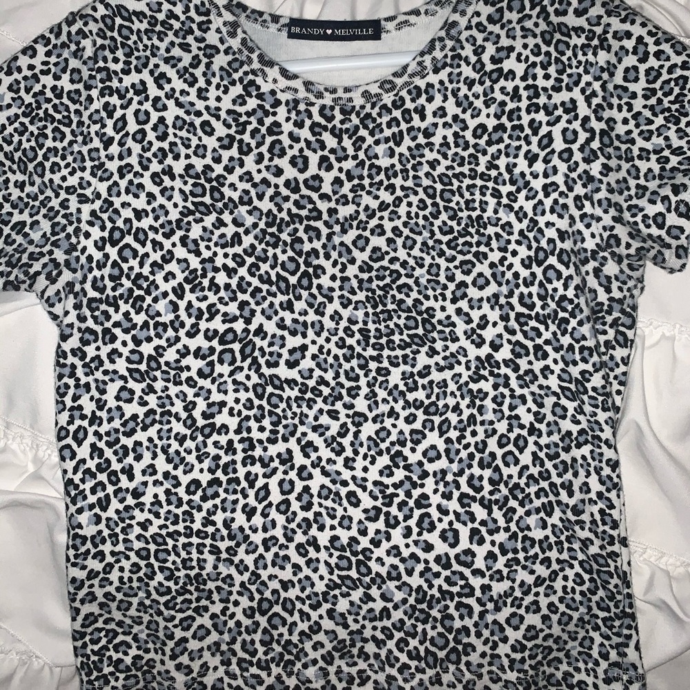 RARE brandy melville cheetah tee